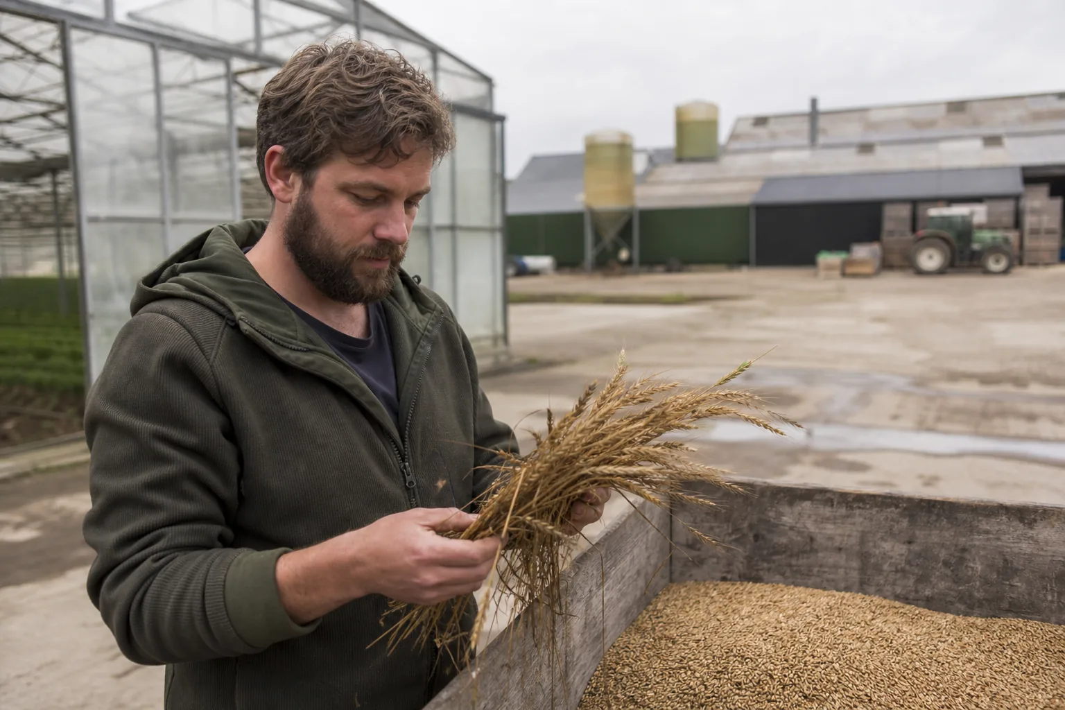 Werk op een Nederlands agrarisch bedrijf. Beeld bij het artikel: Hoe bouwt een kleine brouwerij een batchdossier van moutpartij tot kroonkurk op?