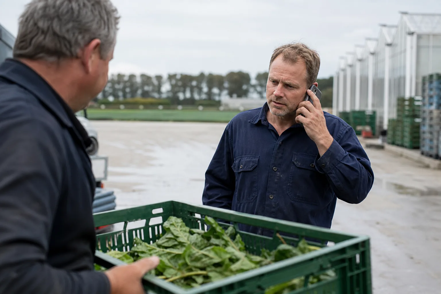 Werk op een Nederlands agrarisch bedrijf. Beeld bij het artikel: Wat doe je als een afnemer belt en je een partij moet terughalen?